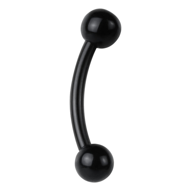 Bioplast® Black Micro Bananabell : 1.2mm (16ga) x 6mm x 3mm Balls