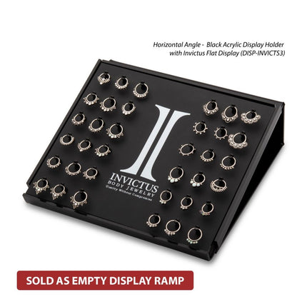 Invictus Black Acrylic Display Ramp Only (for Invictus Black Flat Display and 57-Hole Leatherette Pads)