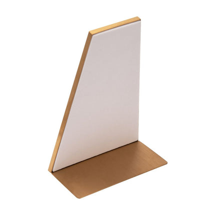 Invictus Satin Brass Frame on White Leatherette with 12-Pin Hole Empty Display for 14Kt Gold Threadless Tops