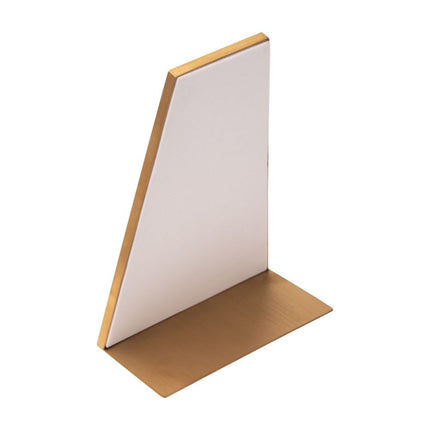 Invictus Satin Brass Frame on White Leatherette with 24-Pin Hole Empty Display for 14Kt Gold Threadless Tops