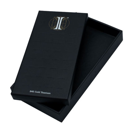 Invictus 28 Hole Black Leatherette Pad for 24Kt Gold PVD Titanium Hinged Segment Clickers