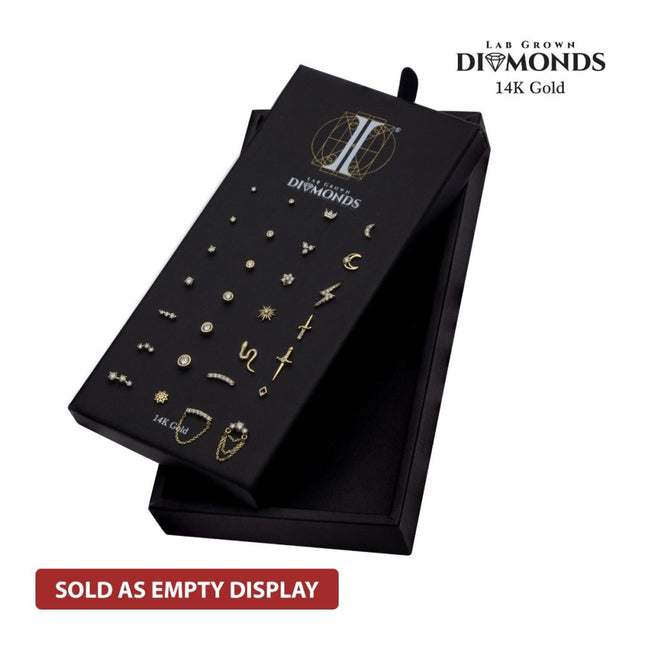 Invictus 28 Hole Black Leatherette Pad for 14Kt Gold Lab-Grown Diamond Tops