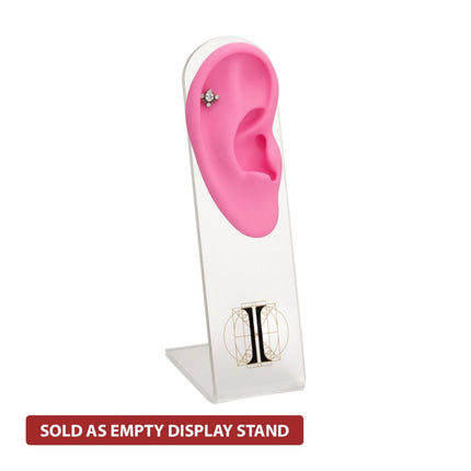 Invictus Rounded Top L-Bend Acrylic with Hole for Right Ear Display