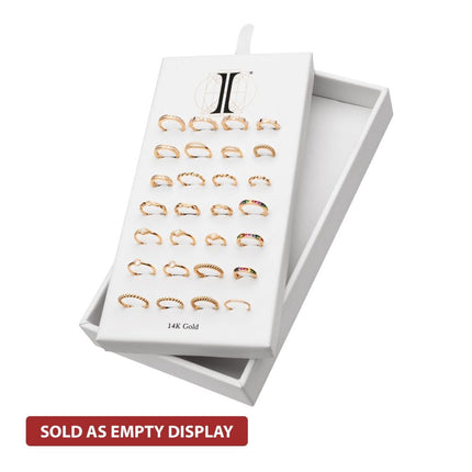 Invictus 28 Hole White Leatherette Pad for 14Kt Gold Hinged Segment Clickers