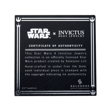 Invictus 28 Hole White Leatherette Pad for 14Kt Gold Star Wars Jewelry