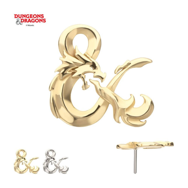 Invictus 14Kt Gold Dungeons & Dragons 3D Ampersand Logo Threadless Top
