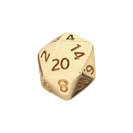 Invictus 14Kt Gold Dungeons & Dragons 3D Flat Back Dice Threadless Top