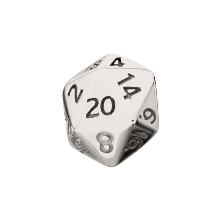 Invictus Titanium Dungeons & Dragons 3D Flat Back Dice Threadless Top