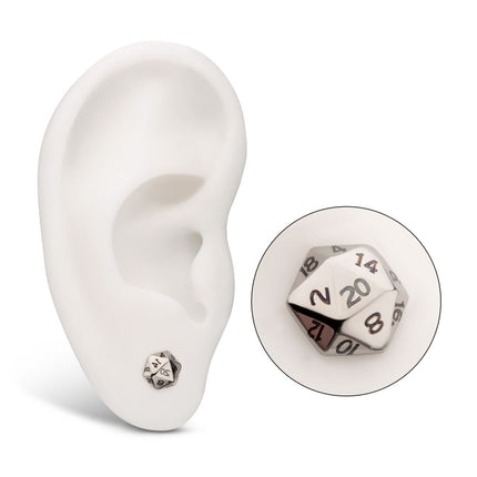 Invictus Titanium Dungeons & Dragons 3D Flat Back Dice Threadless Top