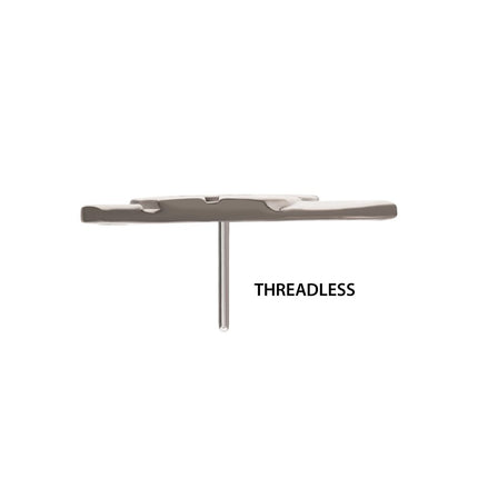 Invictus Titanium Threadless Enamel Friday The 13th Jason Mask with Crossed Machete Top