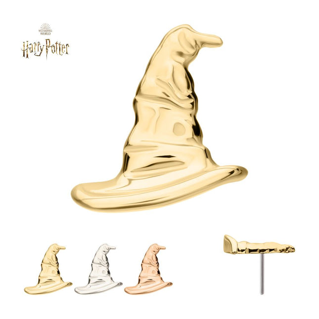 Invictus 14Kt Gold Harry Potter Sorting Hat Threadless Top