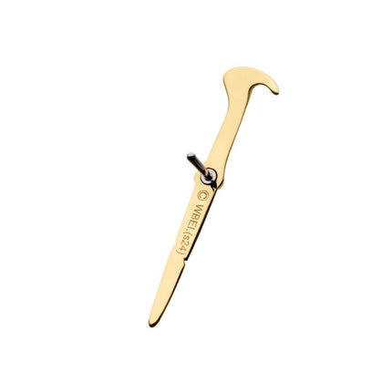 Invictus 14Kt Gold Harry Potter Lord Voldemort Wand Threadless Top