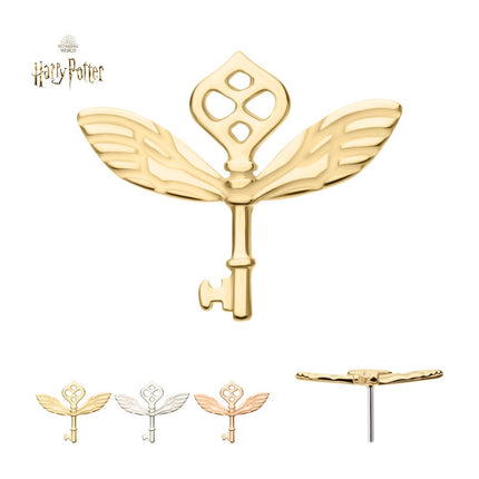 Invictus 14Kt Gold Harry Potter Winged Key Threadless Top