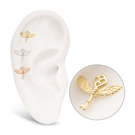 Invictus 14Kt Gold Harry Potter Winged Key Threadless Top