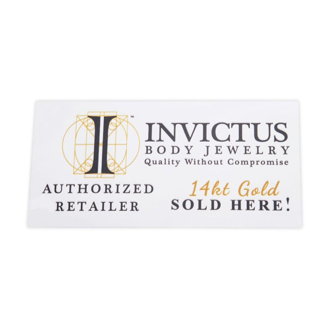 Invictus 14Kt Gold Window Cling