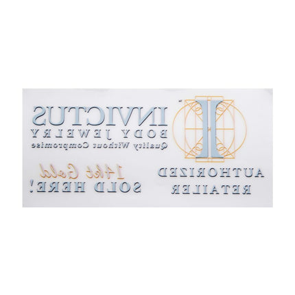 Invictus 14Kt Gold Window Cling