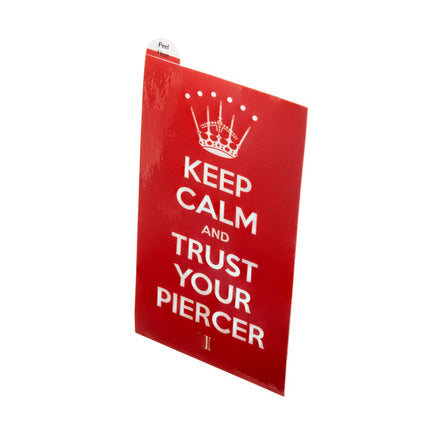 Invictus' Sticker "Keep Calm And Trust Your Piercer"