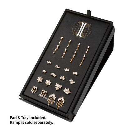 Invictus 24Kt Gold PVD Titanium Threadless Basic Top Collection and Display