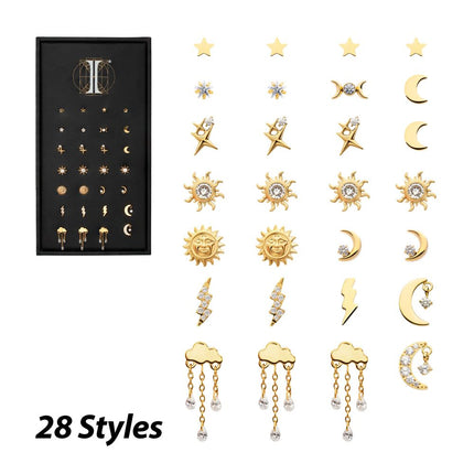 Invictus 24Kt Gold PVD Titanium Celestial Threadless Top Collection and Display