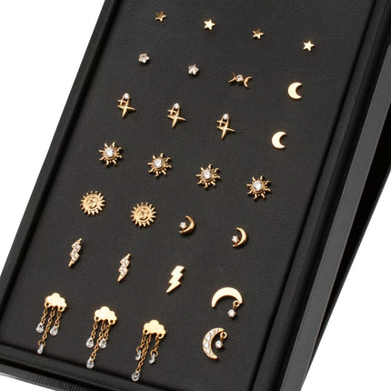 Invictus 24Kt Gold PVD Titanium Celestial Threadless Top Collection and Display