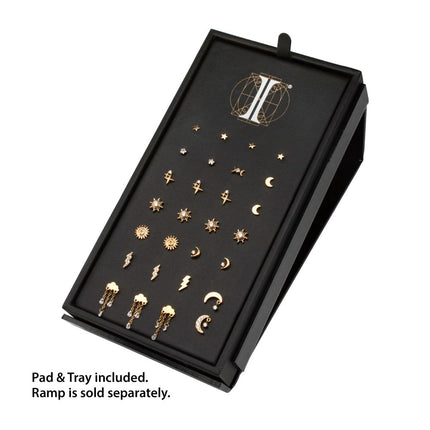 Invictus 24Kt Gold PVD Titanium Celestial Threadless Top Collection and Display