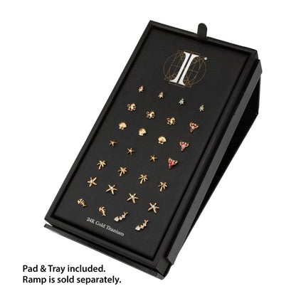 Invictus 24Kt Gold PVD Titanium Ocean Muse Threadless Top Collection and Display
