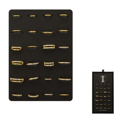 Invictus 24Kt Gold PVD Titanium Hinged Segment Clicker Collection and Display