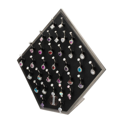 Invictus Titanium Internally Threaded Multi-Gem Decorative Fixed Bottom Navel Collection and Display