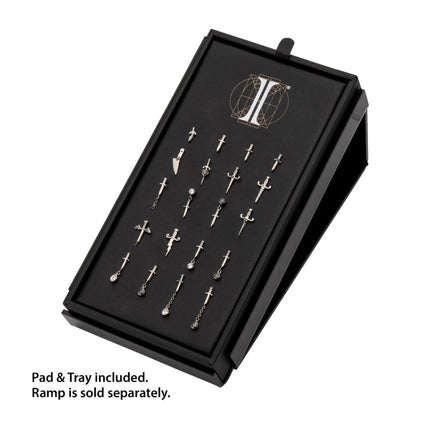 Invictus Titanium Threadless CZ Shape Top Collection and Display