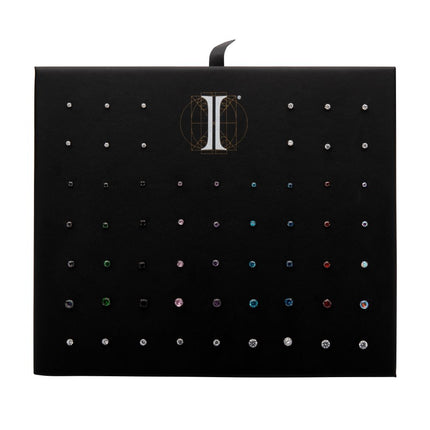 Invictus Titanium Threadless Low Profile Prong Set Round Gem Top Collection and Display