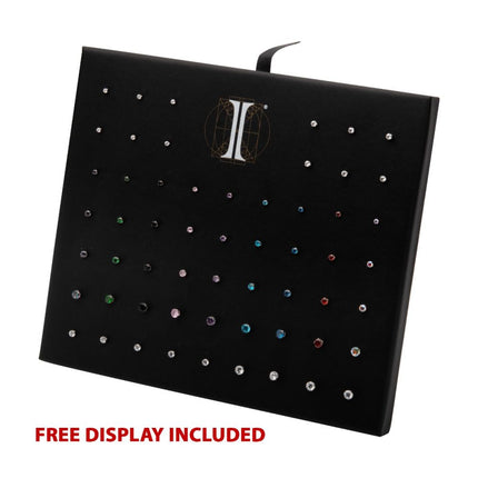 Invictus Titanium Threadless Low Profile Prong Set Round Gem Top Collection and Display