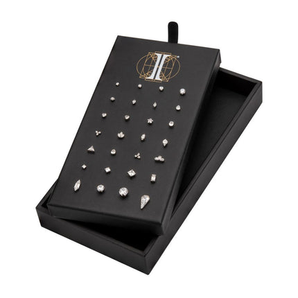 Invictus Titanium Threadless Simple Shape Clear Gem Top Collection and Display