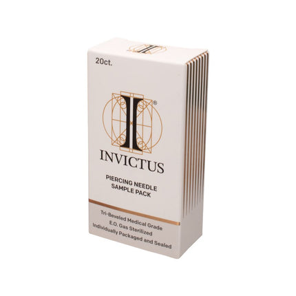 Invictus Tri-Beveled Ultra-Sharp Tips Uncoated Piercing Needles Sample Pack (20 needles per box)