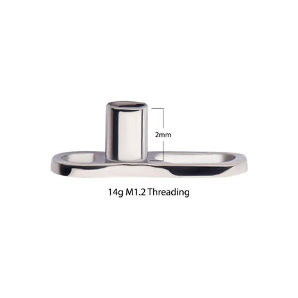 Invictus Titanium Internally Threaded Microdermal V2 Anchor Base with 14g Threading