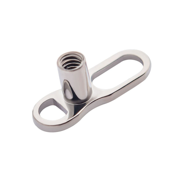 Invictus Titanium Internally Threaded 16g post with M0.9 Threading Microdermal V2 Anchor Base