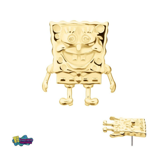 Invictus 14Kt Yellow Gold Nickelodeon SpongeBob SquarePants Threadless Top
