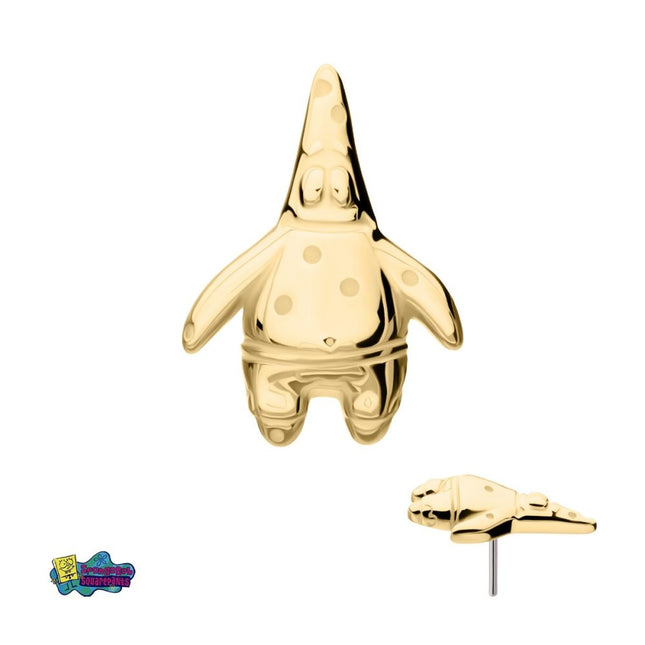 Invictus 14Kt Yellow Gold Nickelodeon Patrick Star Threadless Top