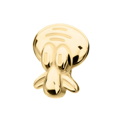 Invictus 14Kt Yellow Gold Nickelodeon Squidward Tentacles Threadless Top