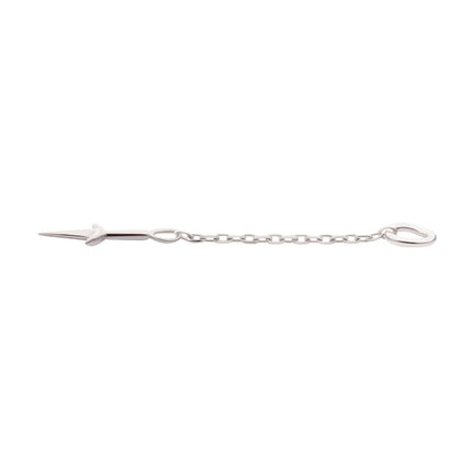 Invictus 14Kt White Gold Naruto Shippuden Kunai Knife Dangle Charm