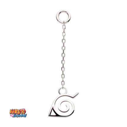 Invictus 14Kt White Gold Naruto Shippuden Hidden Leaf Village Logo Dangle Charm