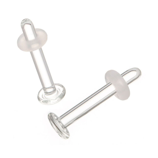 Invictus Glass Labret Retainer with Clear Silicone O-Ring