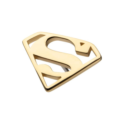 Invictus 14Kt Yellow Gold DC Comics Superman Logo Threadless Top