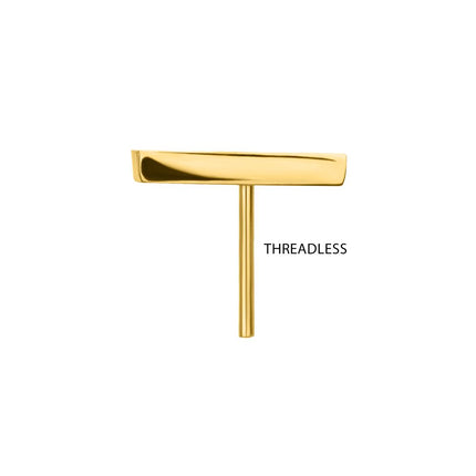 Invictus 24kt Gold PVD Titanium Threadless DC Comics Superman Logo Top