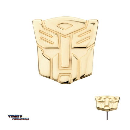 Invictus 14Kt Yellow Gold Transformers Autobot Logo Threadless Top