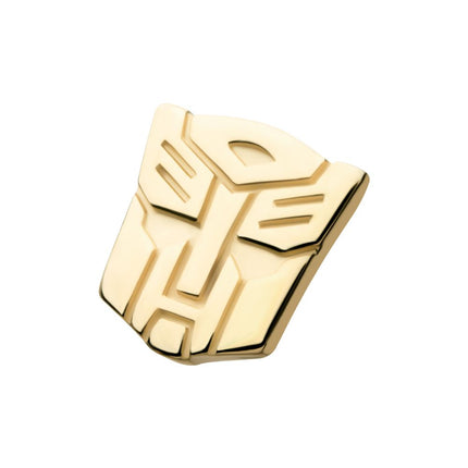 Invictus 14Kt Yellow Gold Transformers Autobot Logo Threadless Top