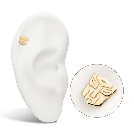 Invictus 14Kt Yellow Gold Transformers Autobot Logo Threadless Top