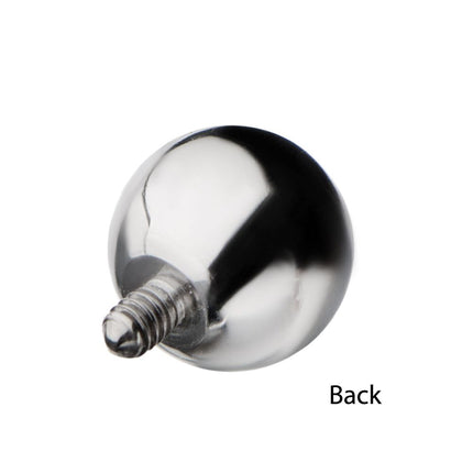 Invictus Titanium Internally Threaded Bezel Set White Opal Ball Top