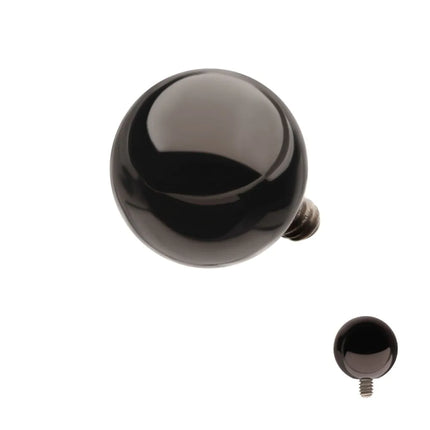 Black PVD Titanium Internally Threaded Ball Top