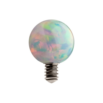 Invictus 14g Titanium Internally Threaded with Synthetic Opal Ball Top