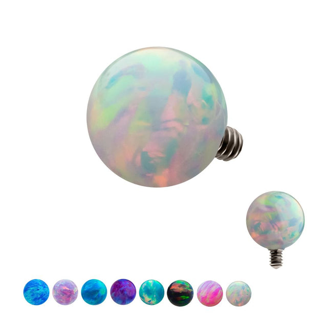 Invictus 16g Titanium Internally Threaded with Synthetic Opal Ball Top